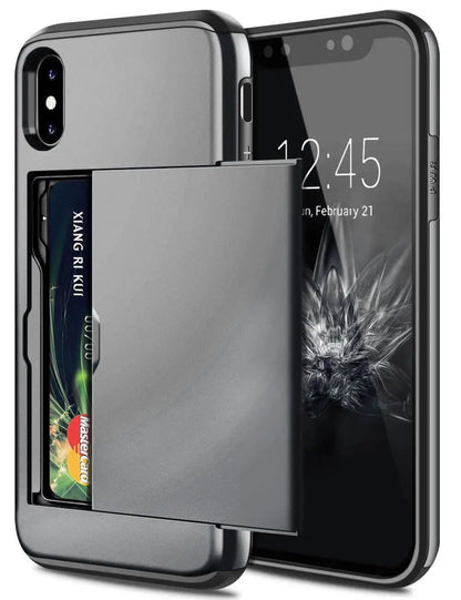 Heavy Duty Phone Case with Card Slot (for iPhone)