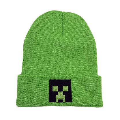 Adult Knit Beanie with Minecraft Symbol