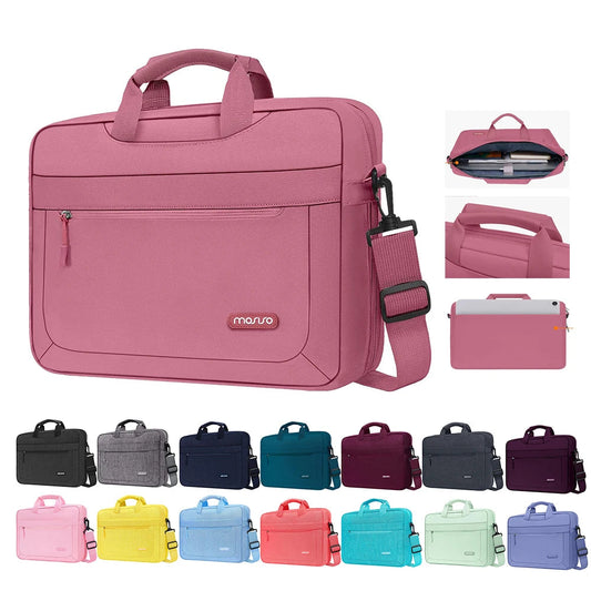 Mosiso Solid Colour Office Laptop Shoulder Bag
