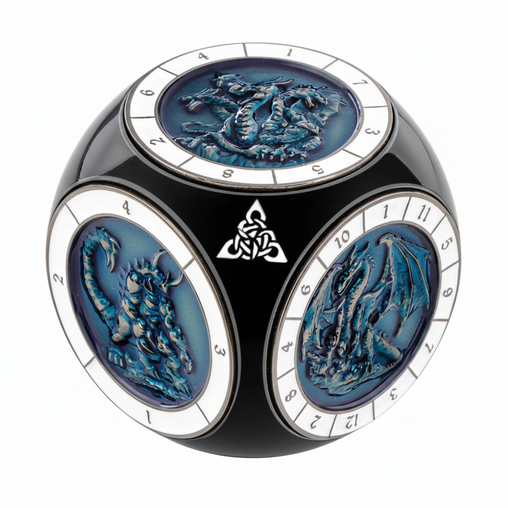 Dragon 3D Relief Metal DND Dice Set
