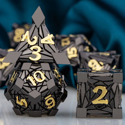 Fancy Metal DnD Dice Set