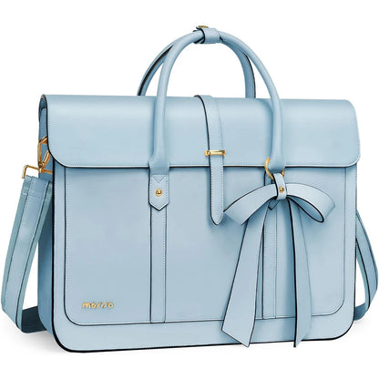Bow PU Leather Briefcase Laptop Bag