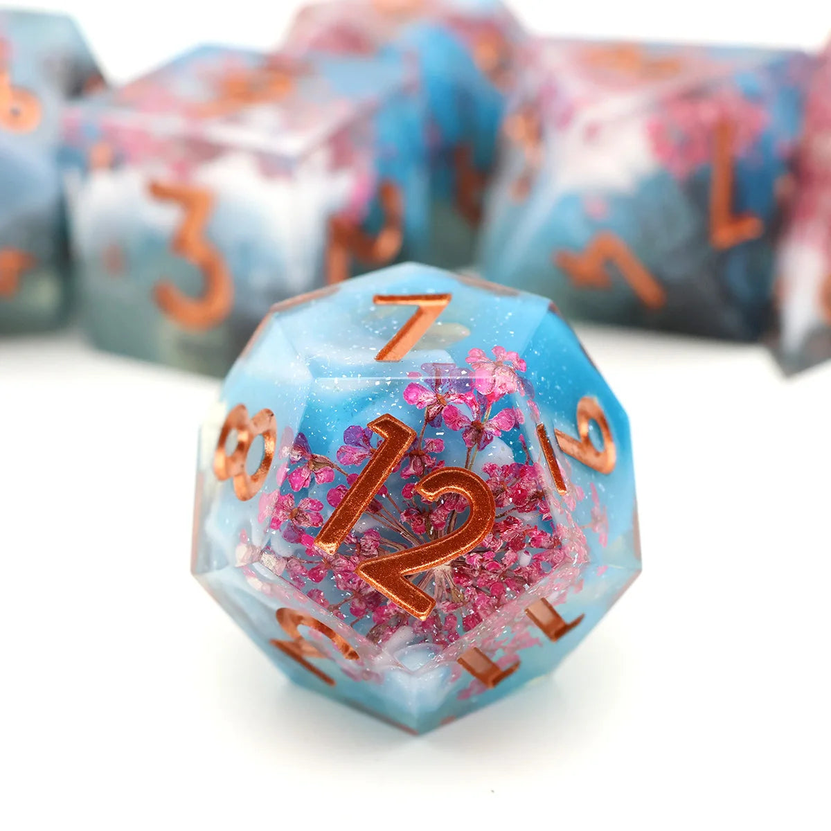 Floral Resin DND Dice Set