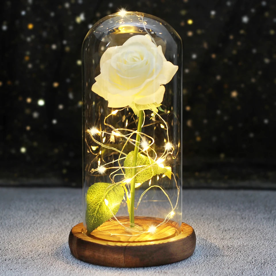 Beauty and the Beast Enchanted Rose Dome Light