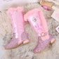 Disney Frozen Girls' Fluffy Winter Boots