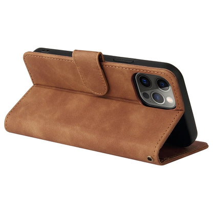 Protective Faux Leather Flip iPhone Case - Brown