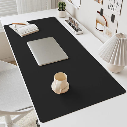 Solid Colour PU Leather Waterproof Desk Mat