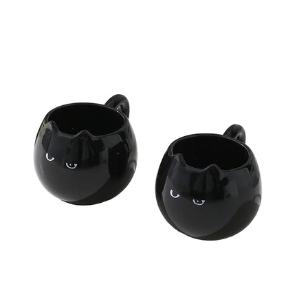 Black Ceramic Cat Mug