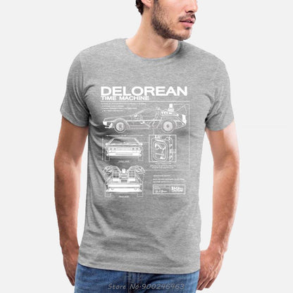 Men's Graphic Tee of Delorean Car