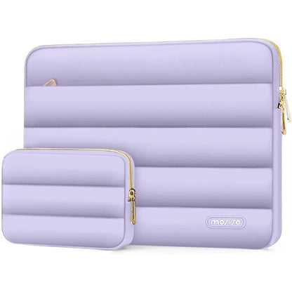 Mosiso Puffy Laptop Bag and Pouch Combo