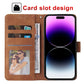 Protective Leather Flip iPhone Case - Coffee