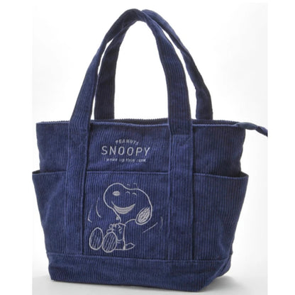 Corduroy Tote Bag with Snoopy