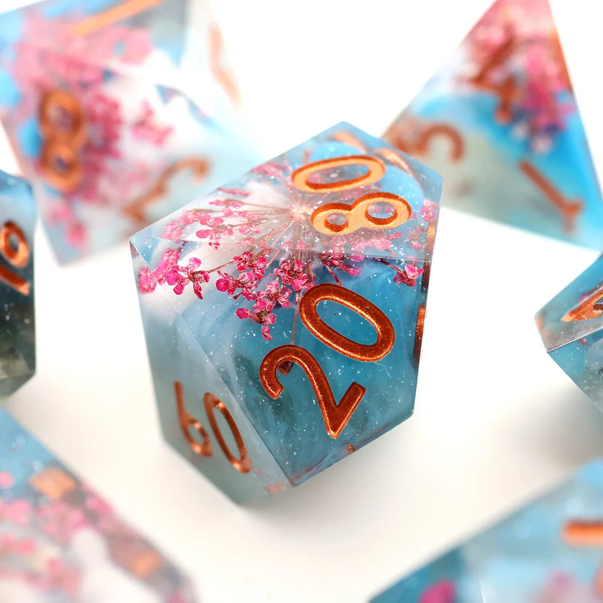 Floral Resin DND Dice Set