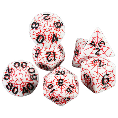 Spiderweb 7 Piece DND Dice Set