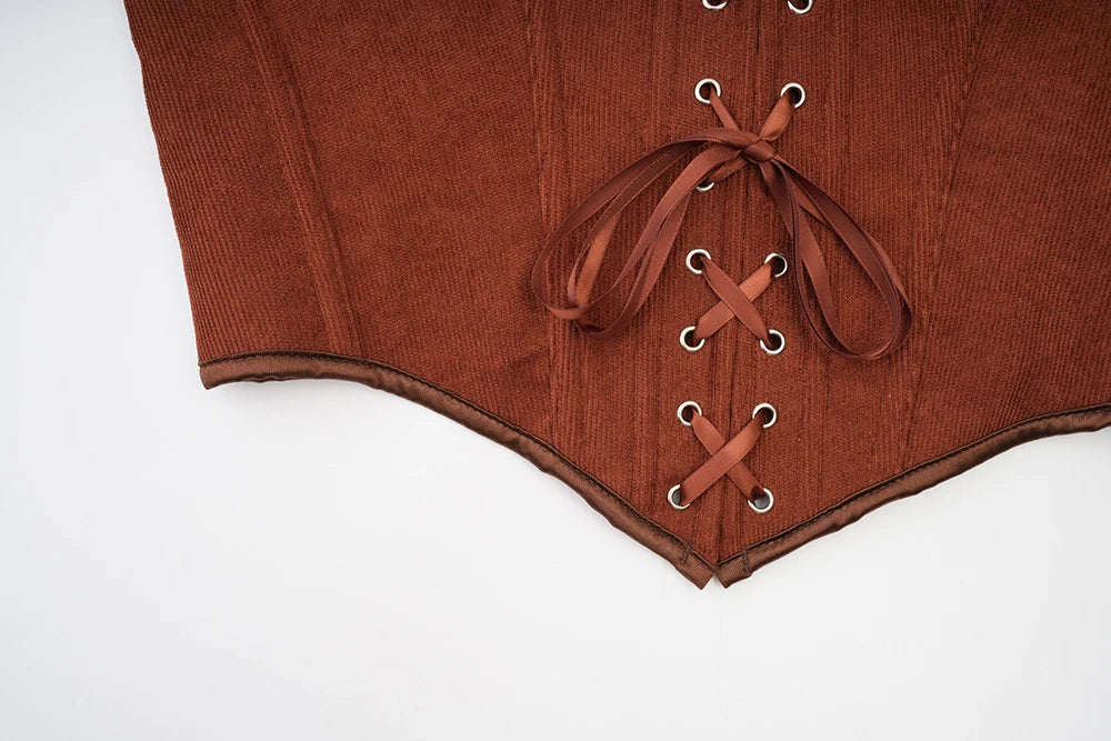 Victorian/Medieval Lace-Up Corset Women's Costume Top