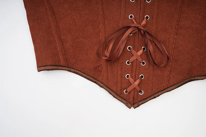 Victorian/Medieval Lace-Up Corset Women's Costume Top