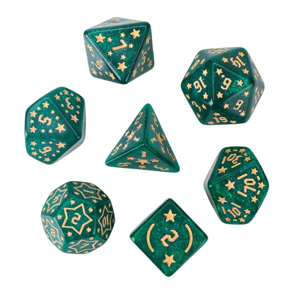 Starry 7 Piece Acrylic Dice Set
