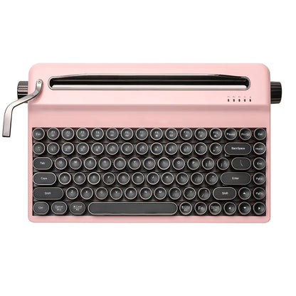 YUNZII QL75 Pink Typewriter Mechanical Keyboard