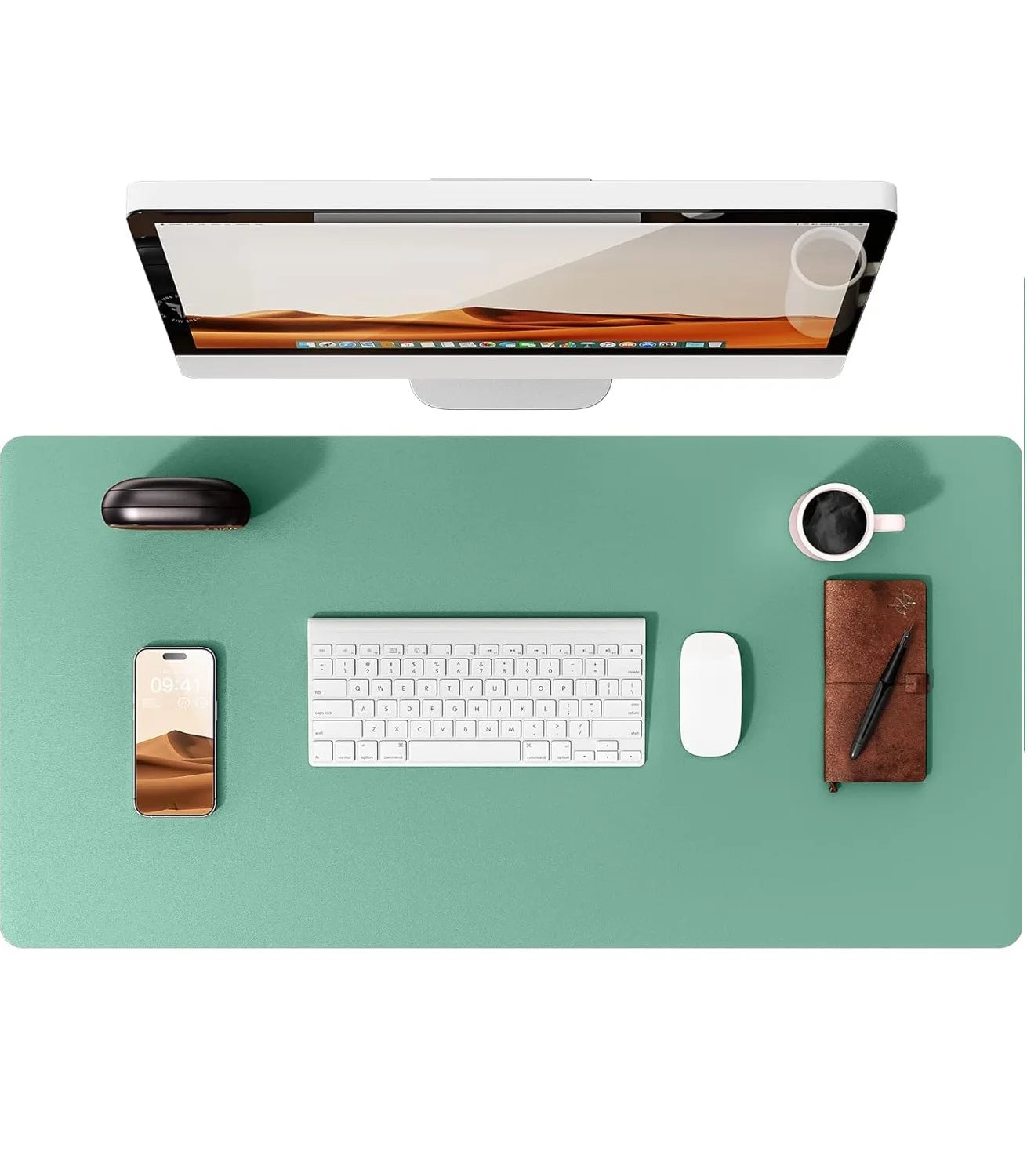 Large Colourful PU Leather Office Desk Mat