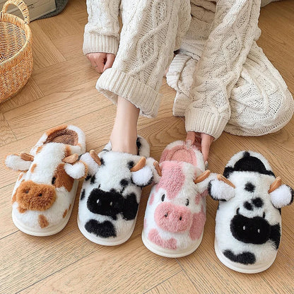 Adult Novelty Cow Indoor Slippers