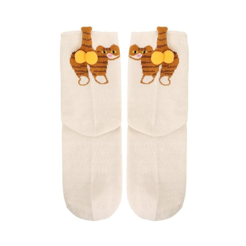 Cat Balls Funny Novelty Adult Socks