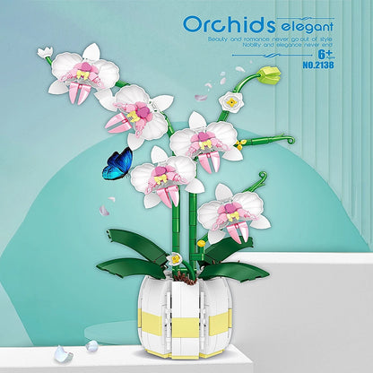 Orchid Bouquet Building Block Set