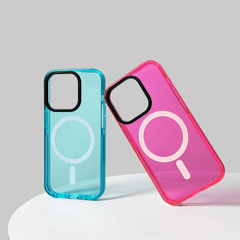 Transparent Neon Magsafe Case - iPhone 16 Models