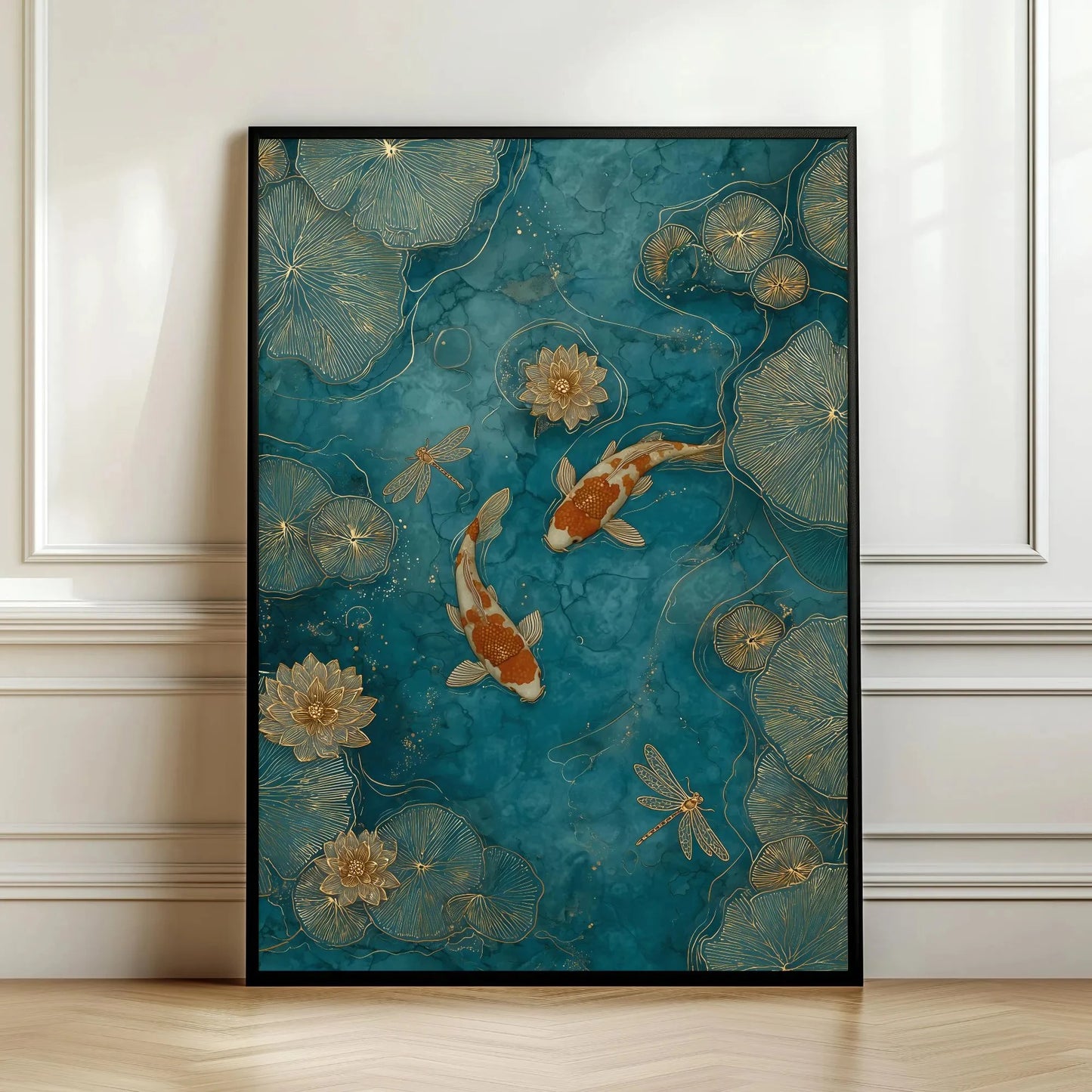 Yin Yang Japanese Koi Canvas Wall Art