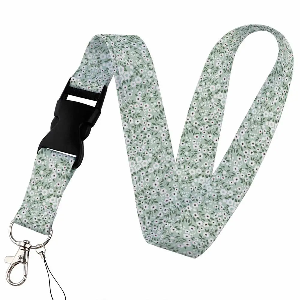 Beautiful Floral Work or School Lanyards