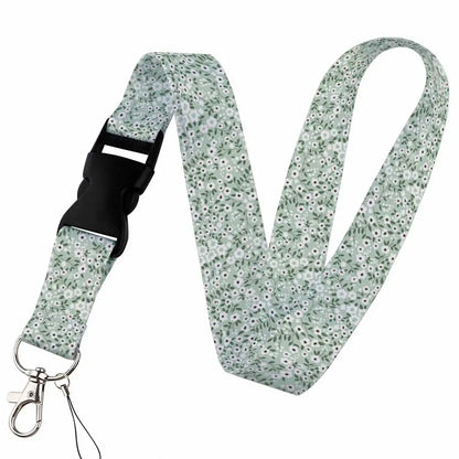 Beautiful Floral Work or School Lanyards