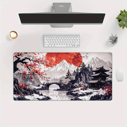 Cherry Blossom Landscape Desk and Keyboard Mat