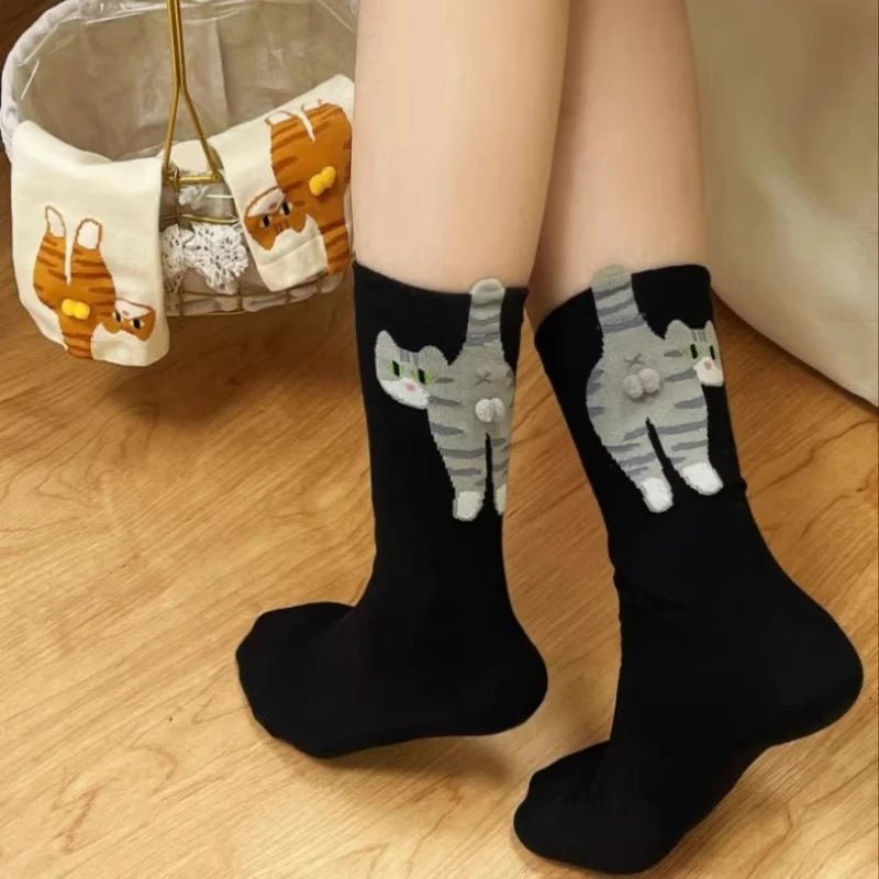 Cat Balls Funny Novelty Adult Socks