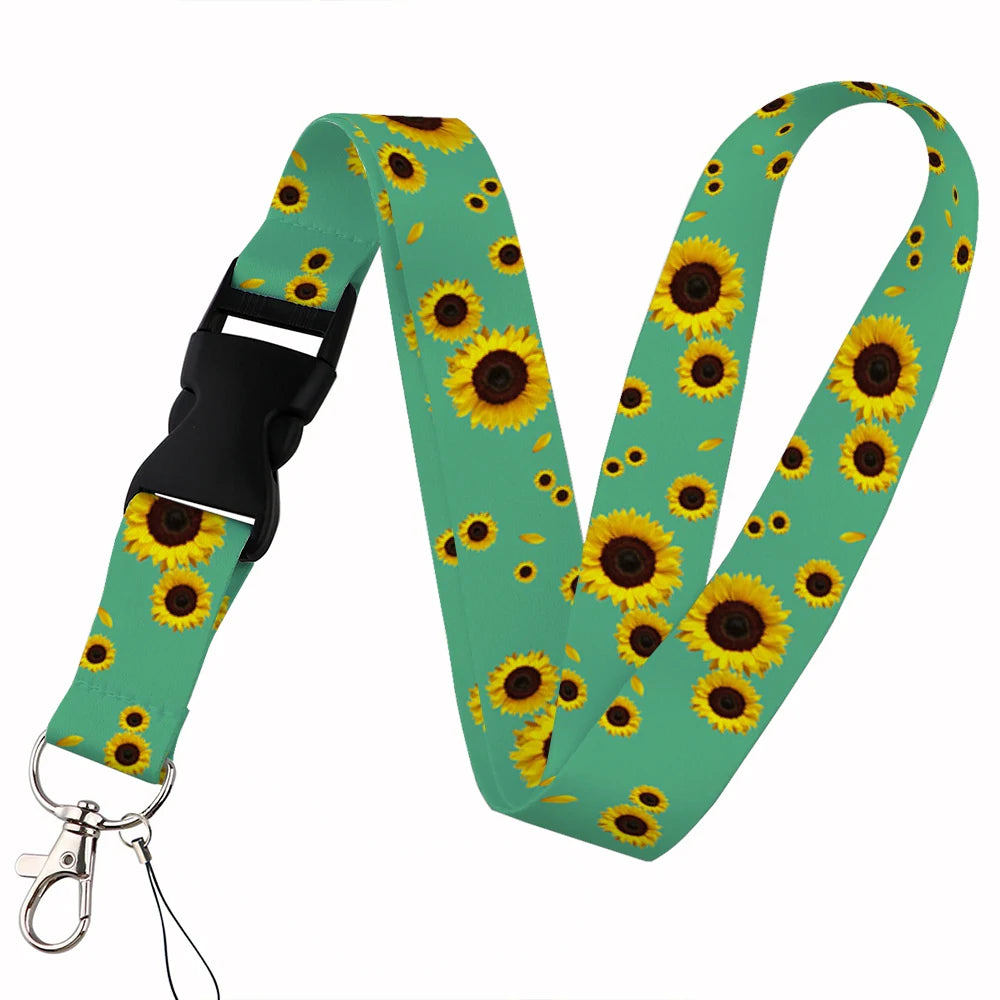 Beautiful Floral Work or School Lanyards