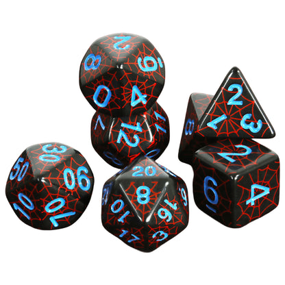 Spiderweb 7 Piece DND Dice Set