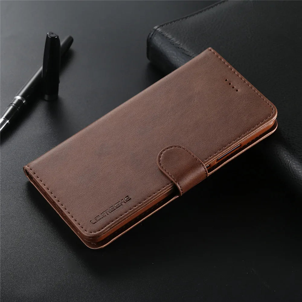Leather Flip Case with Card Slots for Google Pixel