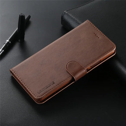 Leather Flip Case with Card Slots for Google Pixel