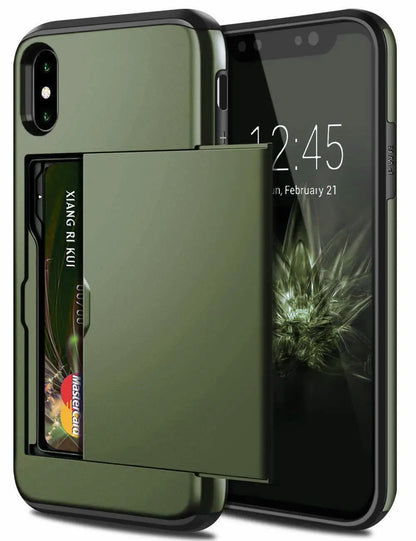 Heavy Duty Phone Case with Card Slot (for iPhone)