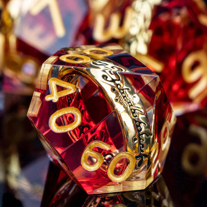 7 Piece Resin Dice Set - Inspired by LOTR The One Ring