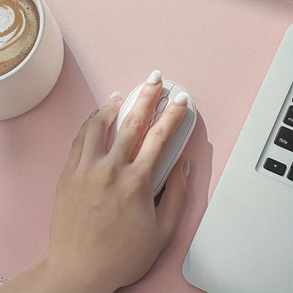 Solid Colour PU Leather Waterproof Desk Mat