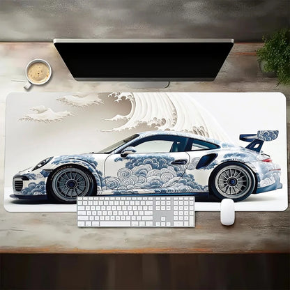 Sports Car Large Computer Desk Mat