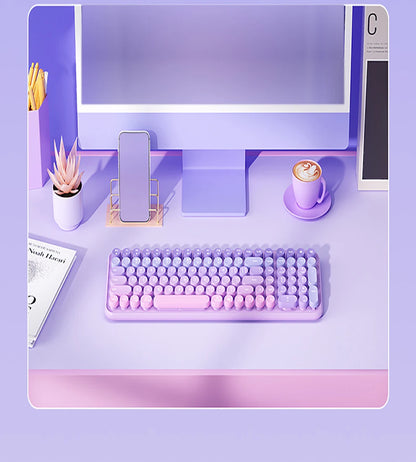 Pastel Princess Ergonomic 2.4G Wireless Keyboard