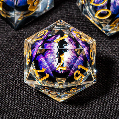 Creepy Eyes Resin Dice Set for DND 7 pieces