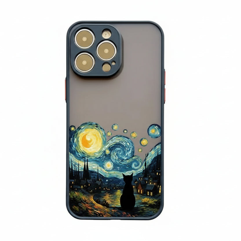 Black Cat Artistic Night Phone Case (for iPhone)