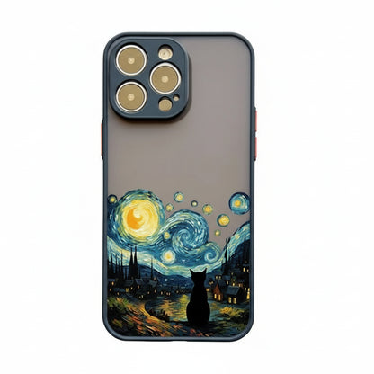 Black Cat Artistic Night Phone Case (for iPhone)