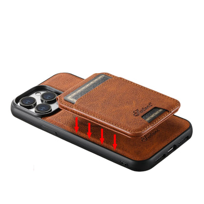 Faux Leather Magsafe iPhone Case & Wallet by Suteni - Tan