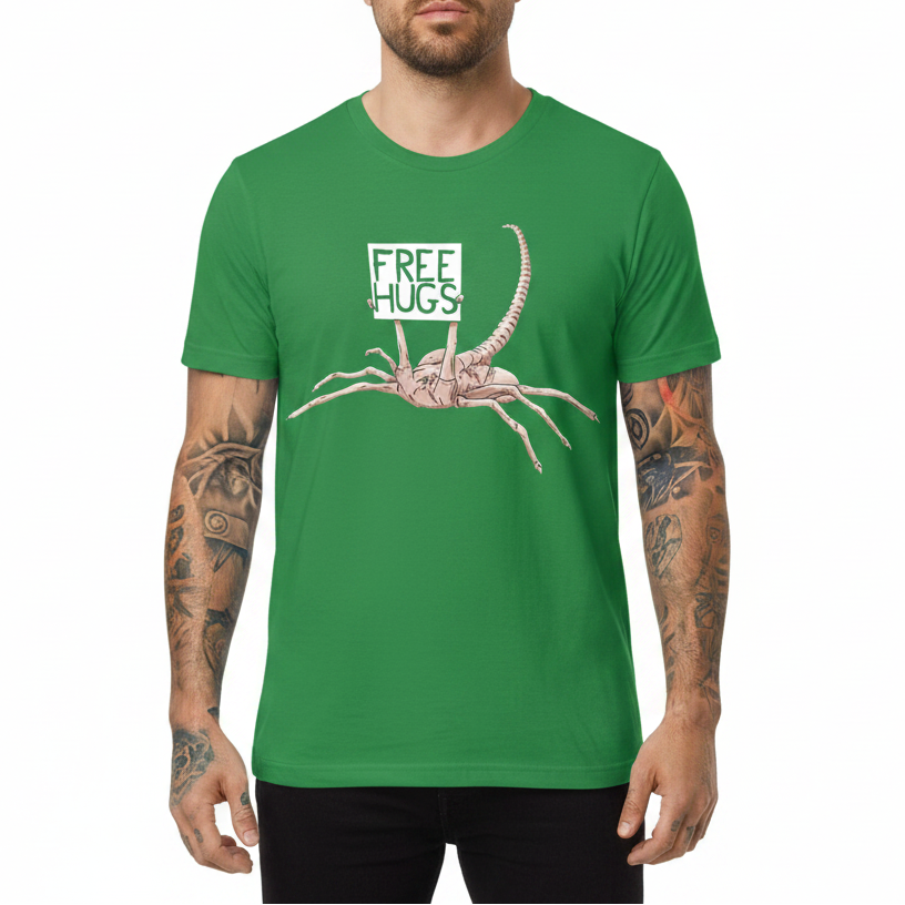 Free Hugs Alien Funny Men's Graphic Tee