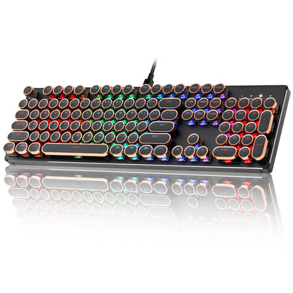 YUNZII QL108 Black Typewriter Mechanical Gaming Keyboard