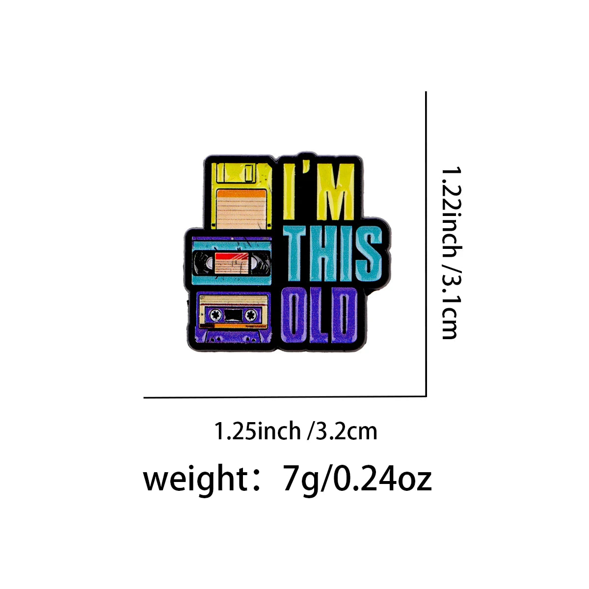 “I’m This Old” Funny Birthday Enamel Pin