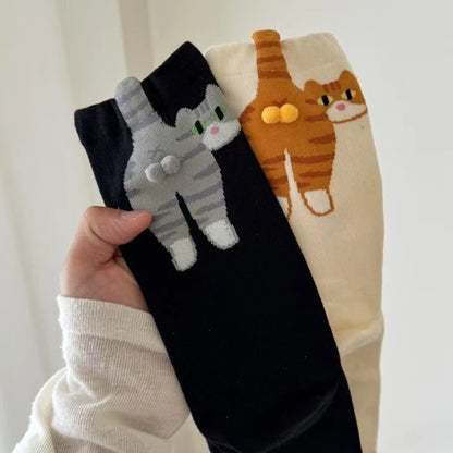 Cat Balls Funny Novelty Adult Socks