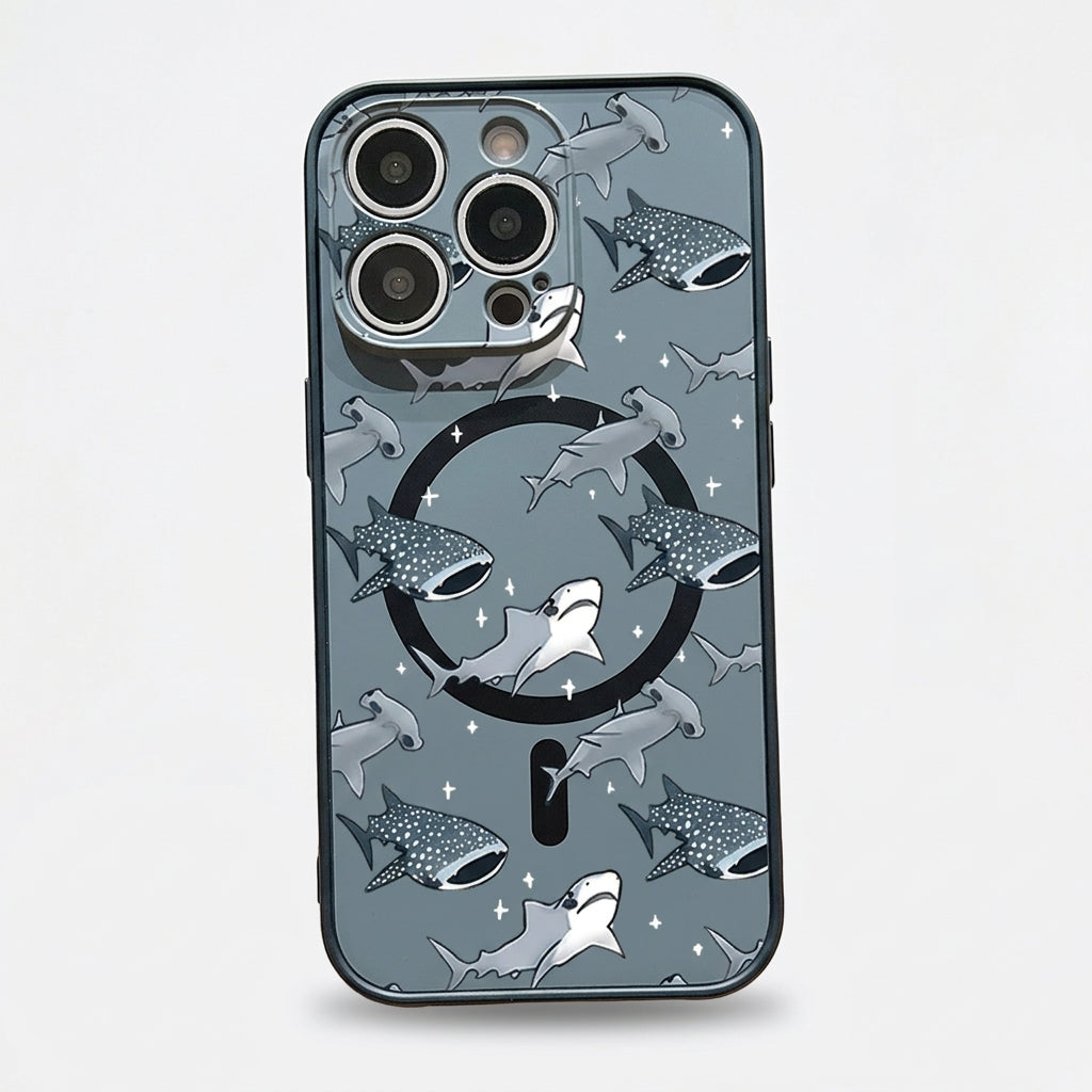 Whale Pattern Magnetic iPhone Case – MagSafe Compatible